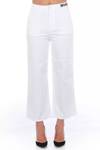 Elevated Elegance White Cropped Trousers - Luxury for You