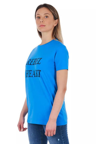 Chic Light Blue Graphic Tee - Luxury for You