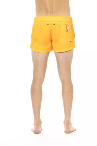 Orange Polyamide Men Swim Short