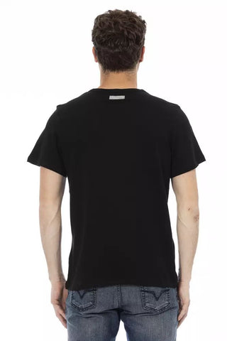 Black Cotton Men T-shirt