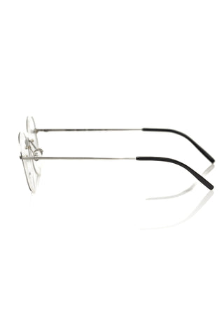 Silver Metallic Unisex Eyeglass Frame