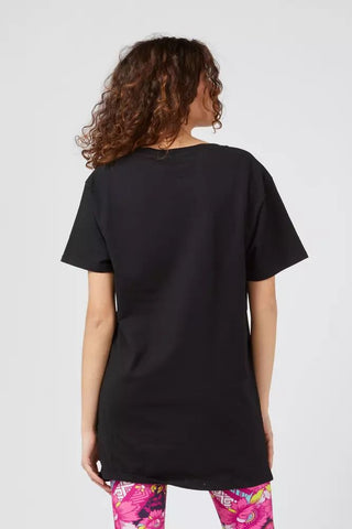 Black Cotton Women T-shirt