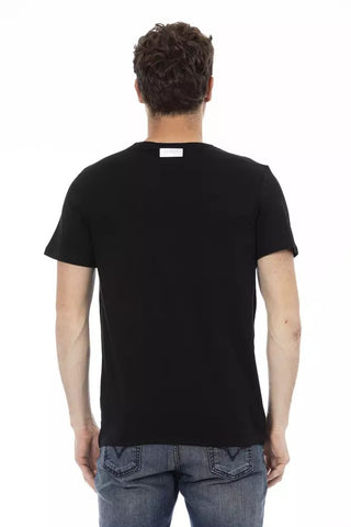 Black Cotton Men's T-shirt