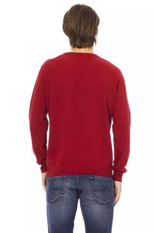 Red Wool Men Sweater