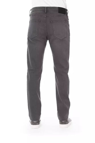 Gray Cotton Men Jeans