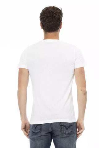 White Cotton Men Tshirt