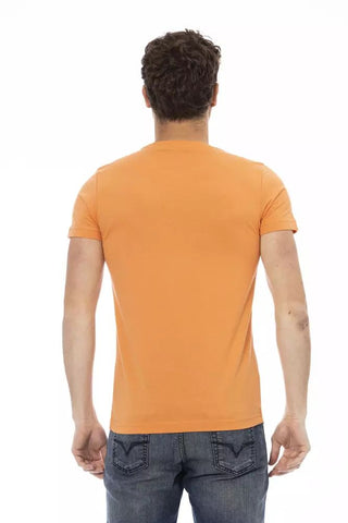 Orange Cotton Men Tshirt