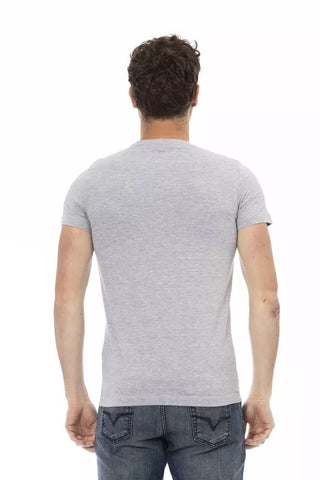 Gray Cotton Mens Tshirt