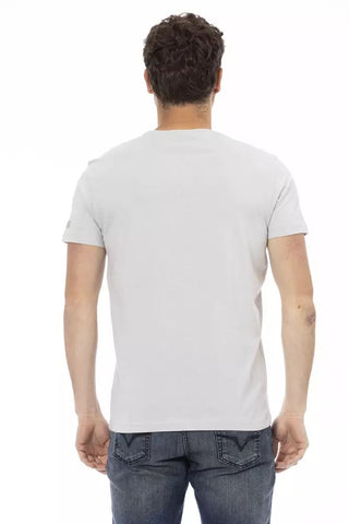 Gray Cotton Men T-shirt