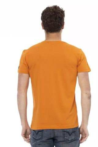 Orange Cotton Mens Tshirt