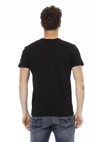 Black Cotton Men T-shirt