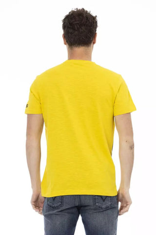 Yellow Cotton Men T-shirt