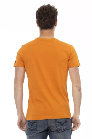 Orange Cotton Men T-shirt