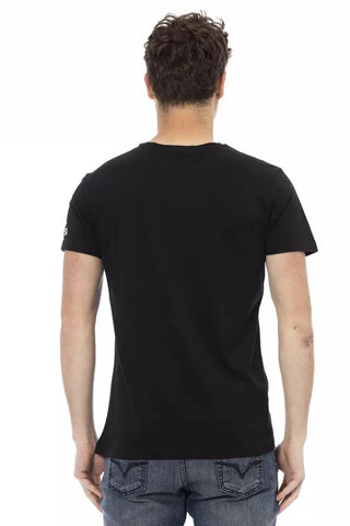 Black Cotton Men Tshirt