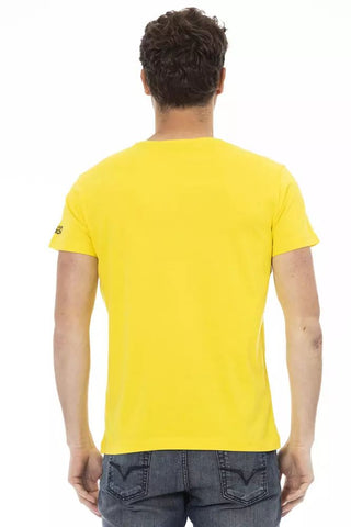 Yellow Cotton Men T-shirt