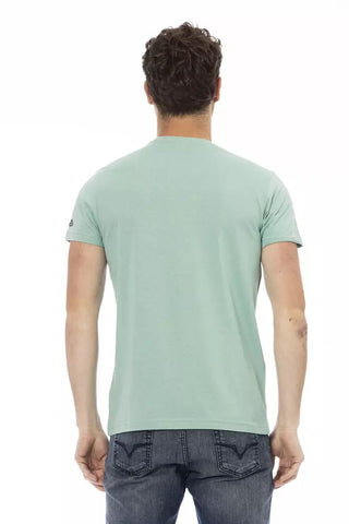 Green Cotton Men T-shirt