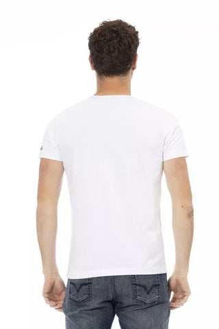 White Cotton Men Tshirt