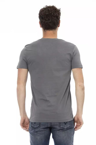 Gray Cotton Men's T-shirt