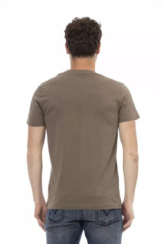 Brown Cotton Men T-shirt