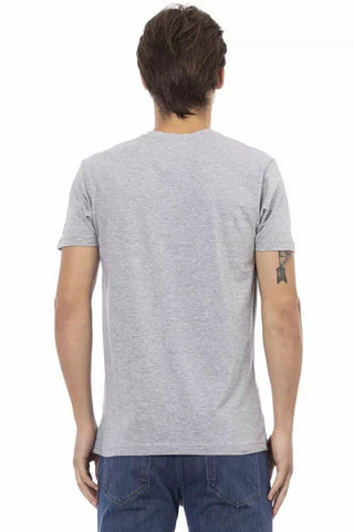 Gray Cotton Men T-shirt