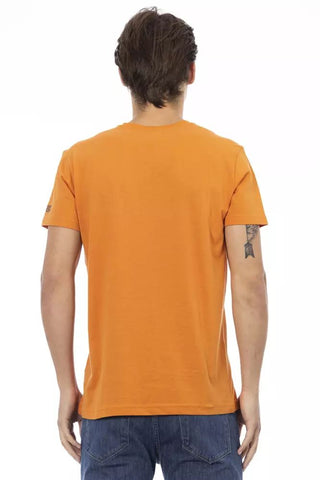 Orange Cotton Men T-shirt