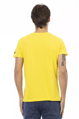 Yellow Cotton Men T-shirt