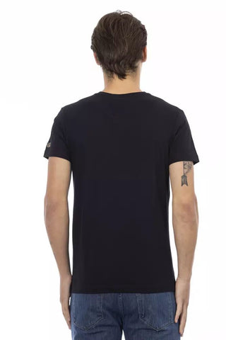 Black Cotton Men T-shirt