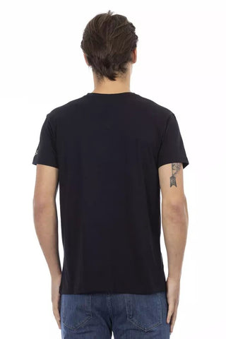 Black Cotton Mens Tshirt