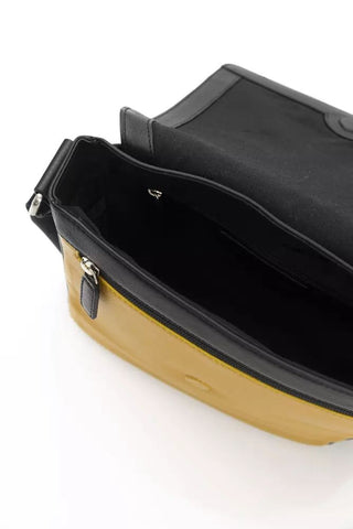 Yellow Leather Men Messenger Bag