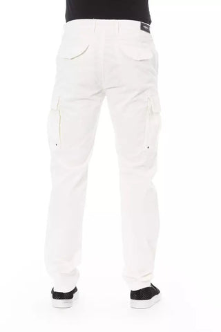 White Cotton Men Cargo Pant