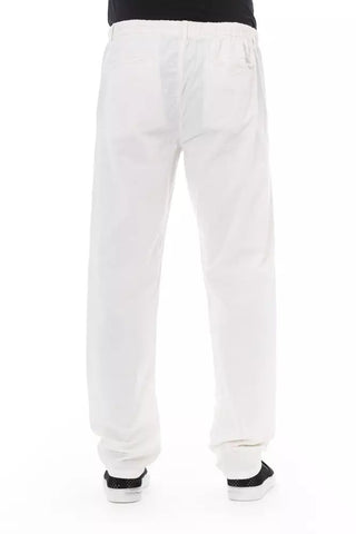 White Cotton Men Trouser