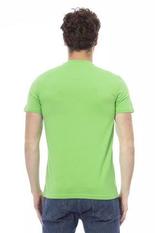 Green Cotton Men T-shirt