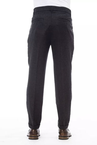 Gray Wool Men Pant