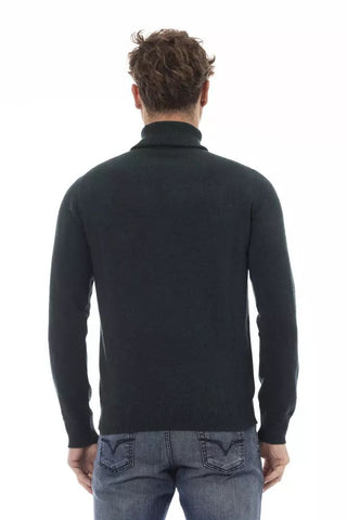 Green Wool Men Sweater