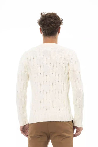 Beige Wool Men Sweater