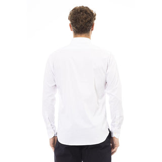 White Cotton Men Shirt