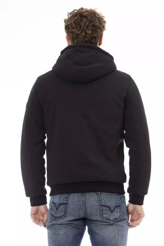 Black Polyester Men Jacket