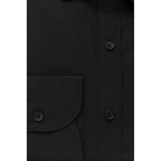 Black Cotton Men Shirt