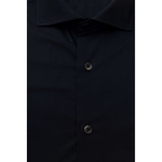 Blue Cotton Men Shirt