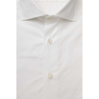 White Cotton Men Shirt