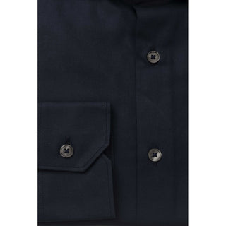 Blue Cotton Men Shirt