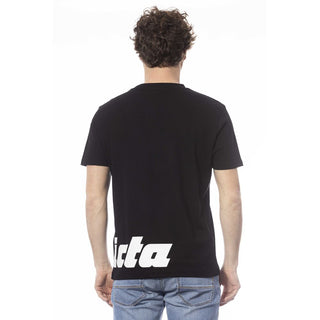 Black Cotton Men T-shirt