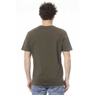 Green Cotton Men T-shirt