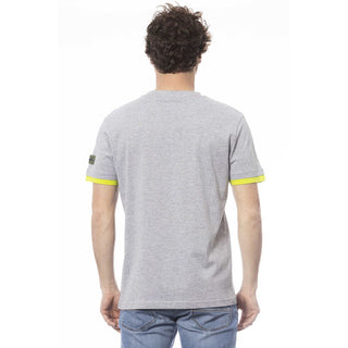 Gray Cotton Men T-shirt