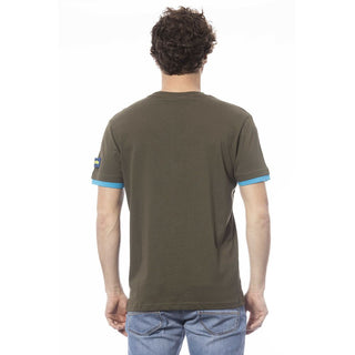 Green Cotton Men T-shirt