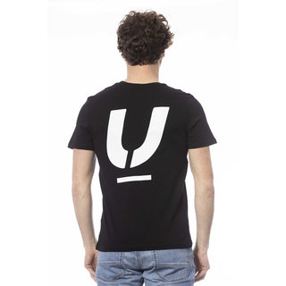 Black Cotton Men T-shirt