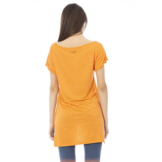 Orange Cotton Women T-shirt