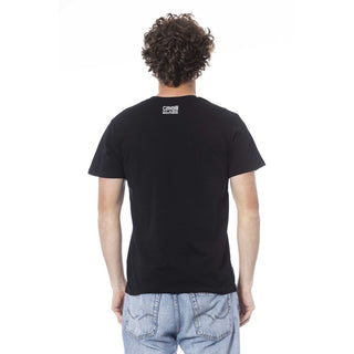 Black Cotton Men T-shirt