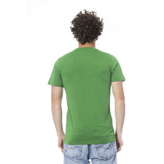 Green Cotton Men T-shirt