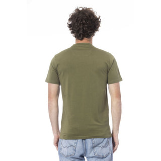 Green Cotton Men T-shirt